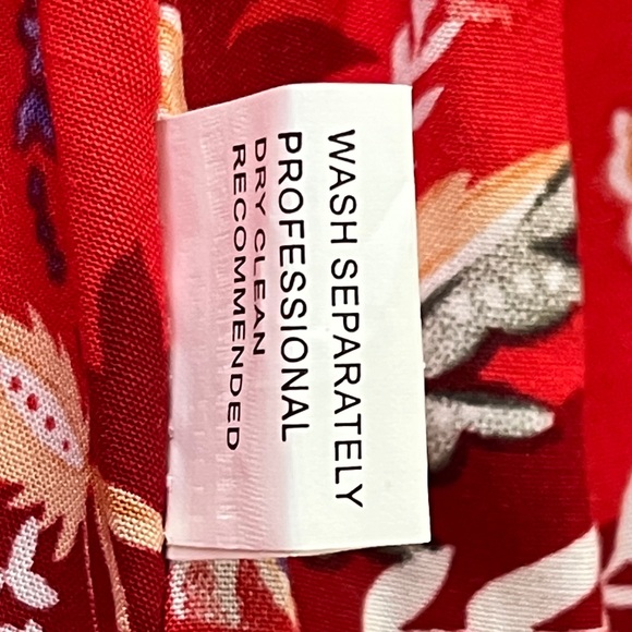 Jaase Red and White Floral Top/Jacket size large - Picture 5 of 11